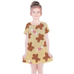 Gingerbread Christmas Time Kids  Simple Cotton Dress
