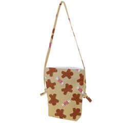 Gingerbread Christmas Time Folding Shoulder Bag