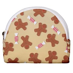 Gingerbread Christmas Time Horseshoe Style Canvas Pouch