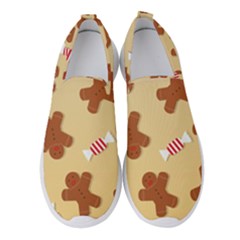 Gingerbread Christmas Time Women s Slip On Sneakers