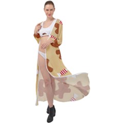 Gingerbread Christmas Time Maxi Chiffon Beach Wrap