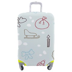 Winter Pattern Background Element Luggage Cover (medium) by Pakjumat