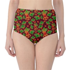 Christmas Pattern Classic High-Waist Bikini Bottoms