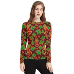 Christmas Pattern Women s Long Sleeve Rash Guard by Pakjumat