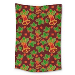 Christmas Wrapping Paper Large Tapestry by Pakjumat