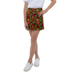 Christmas Pattern Kids  Tennis Skirt by Pakjumat