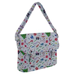 Illustration Christmas Pattern Buckle Messenger Bag by Pakjumat