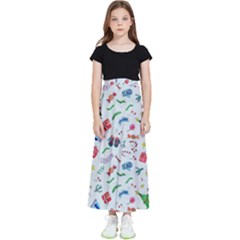 New Year Christmas Winter Kids  Flared Maxi Skirt