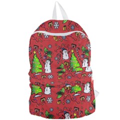 Santa Snowman Gift Holiday Foldable Lightweight Backpack by Pakjumat