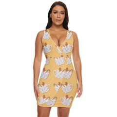 Background Stars Pattern Wallpaper Draped Bodycon Dress by Pakjumat