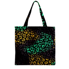 Abstract Geometric Seamless Pattern With Animal Print Zipper Grocery Tote Bag by Amaryn4rt