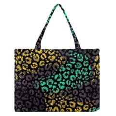 Abstract Geometric Seamless Pattern With Animal Print Zipper Medium Tote Bag by Amaryn4rt