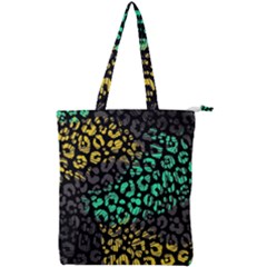 Abstract Geometric Seamless Pattern With Animal Print Double Zip Up Tote Bag by Amaryn4rt