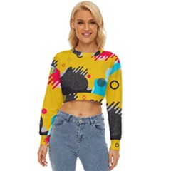 Abstract Colorful Pattern Shape Design Background Lightweight Long Sleeve Sweatshirt by Amaryn4rt