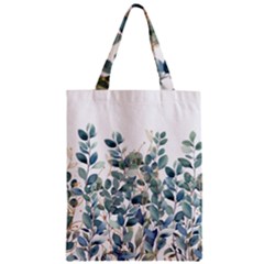 Green And Gold Eucalyptus Leaf Zipper Classic Tote Bag