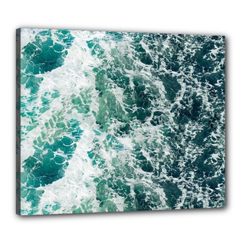 Blue Ocean Waves Canvas 24  X 20  (stretched) by Jack14