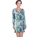 Blue Ocean Waves Long Sleeve Nightdress View1