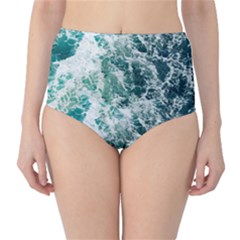 Blue Ocean Waves Classic High-waist Bikini Bottoms by Jack14