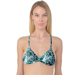 Blue Ocean Waves Reversible Tri Bikini Top by Jack14