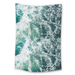 Blue Ocean Waves Large Tapestry by Jack14