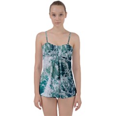 Blue Ocean Waves Babydoll Tankini Set by Jack14