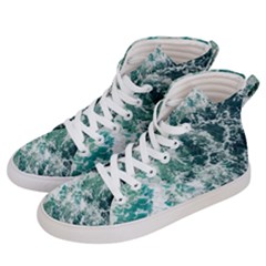 Blue Ocean Waves Men s Hi-top Skate Sneakers by Jack14