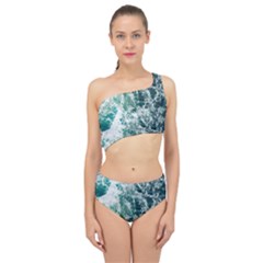 Blue Ocean Waves Spliced Up Two Piece Swimsuit by Jack14