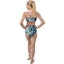 Blue Ocean Waves Tied Up Two Piece Swimsuit View2