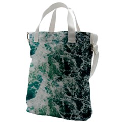 Blue Ocean Waves Canvas Messenger Bag by Jack14