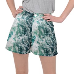 Blue Ocean Waves Women s Ripstop Shorts by Jack14