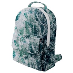 Blue Ocean Waves Flap Pocket Backpack (small) by Jack14