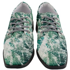 Blue Ocean Waves Women Heeled Oxford Shoes by Jack14