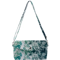 Blue Ocean Waves Removable Strap Clutch Bag by Jack14