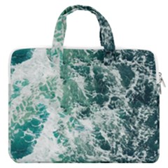 Blue Ocean Waves Macbook Pro 13  Double Pocket Laptop Bag by Jack14