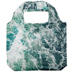 Blue Ocean Waves Foldable Grocery Recycle Bag by Jack14