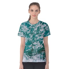 Blue Ocean Waves 2 Women s Cotton T-shirt