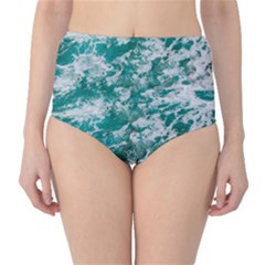 Blue Ocean Waves 2 Classic High-waist Bikini Bottoms by Jack14
