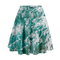 Blue Ocean Waves 2 High Waist Skirt by Jack14