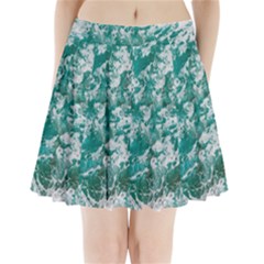 Blue Ocean Waves 2 Pleated Mini Skirt by Jack14