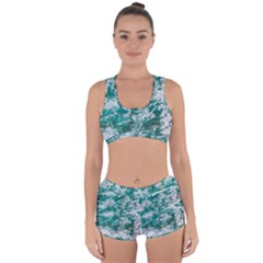 Blue Ocean Waves 2 Racerback Boyleg Bikini Set by Jack14