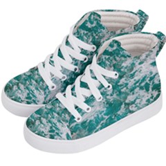 Blue Ocean Waves 2 Kids  Hi-top Skate Sneakers by Jack14