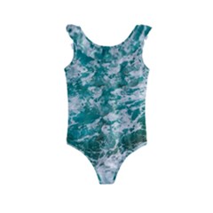 Blue Ocean Waves 2 Kids  Frill Swimsuit by Jack14