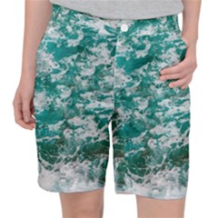 Blue Ocean Waves 2 Women s Pocket Shorts by Jack14