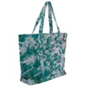 Blue Ocean Waves 2 Zip Up Canvas Bag View2