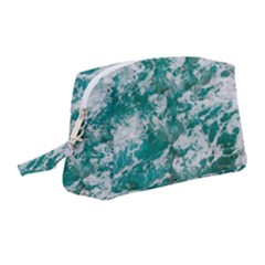 Blue Ocean Waves 2 Wristlet Pouch Bag (medium) by Jack14