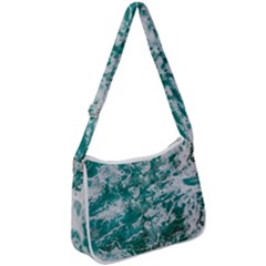 Blue Ocean Waves 2 Zip Up Shoulder Bag by Jack14