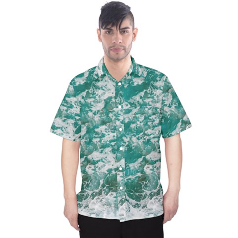 Blue Ocean Waves 2 Men s Hawaii Shirt by Jack14