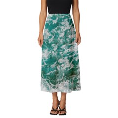 Blue Ocean Waves 2 Classic Midi Chiffon Skirt by Jack14