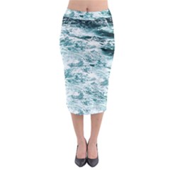 Ocean Wave Midi Pencil Skirt by Jack14