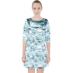 Ocean Wave Quarter Sleeve Pocket Dress by Jack14